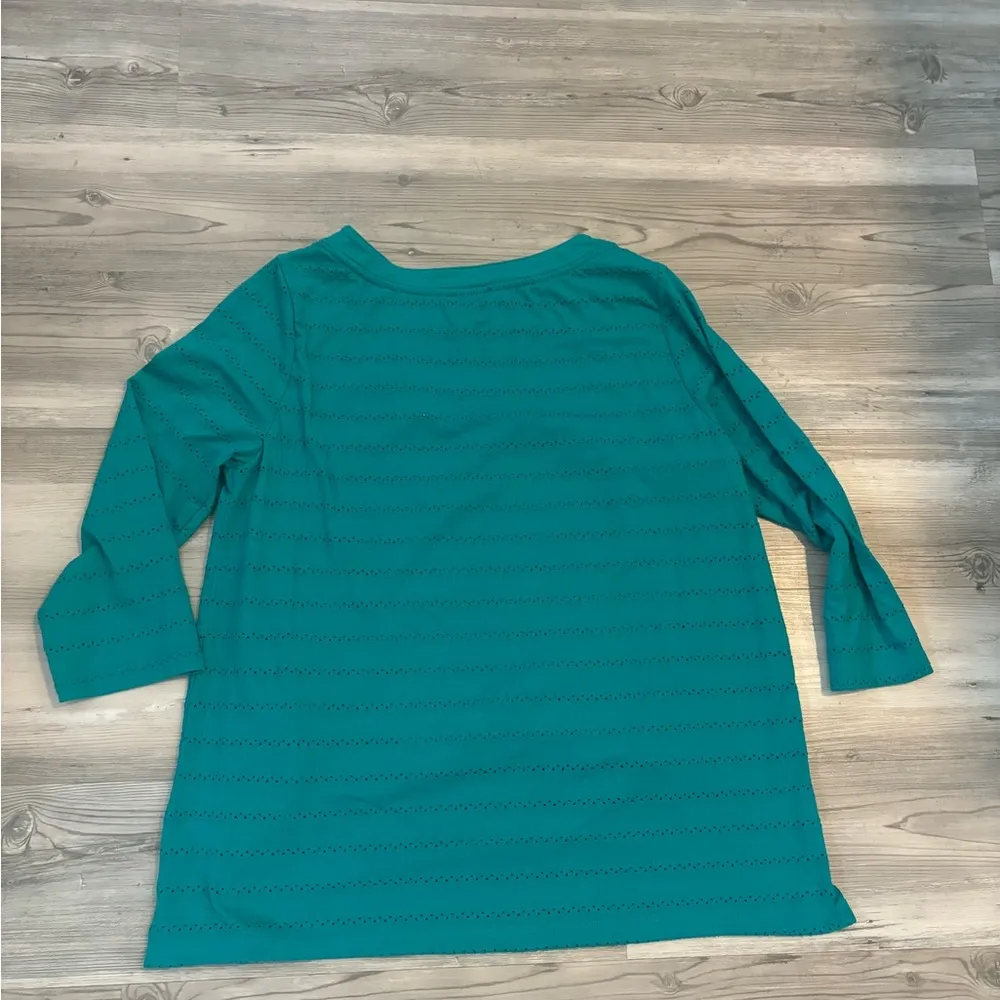 Jones New York Signature Size Large 3/4 sleeve pit to pit is 19, length 24 - Image 5