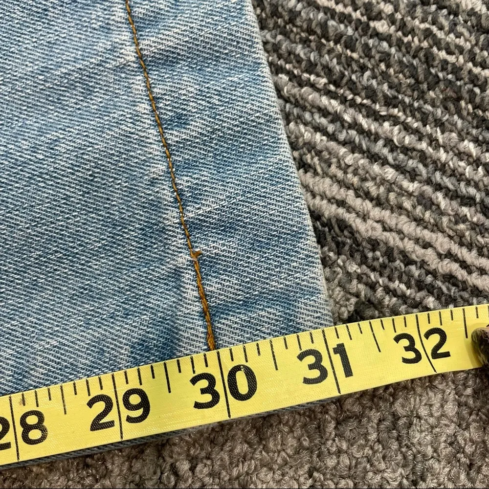 7 For All Mankind Dojo Wide Leg Flare Jeans Light Wash Denim - Image 13