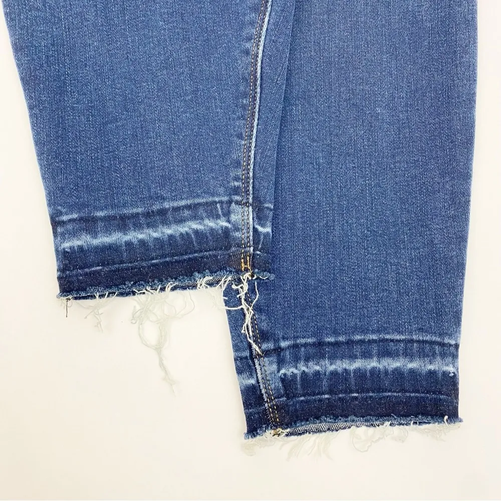 SPANX Distressed Ankle High Rise Skinny Jeans: Medium Wash - Image 11