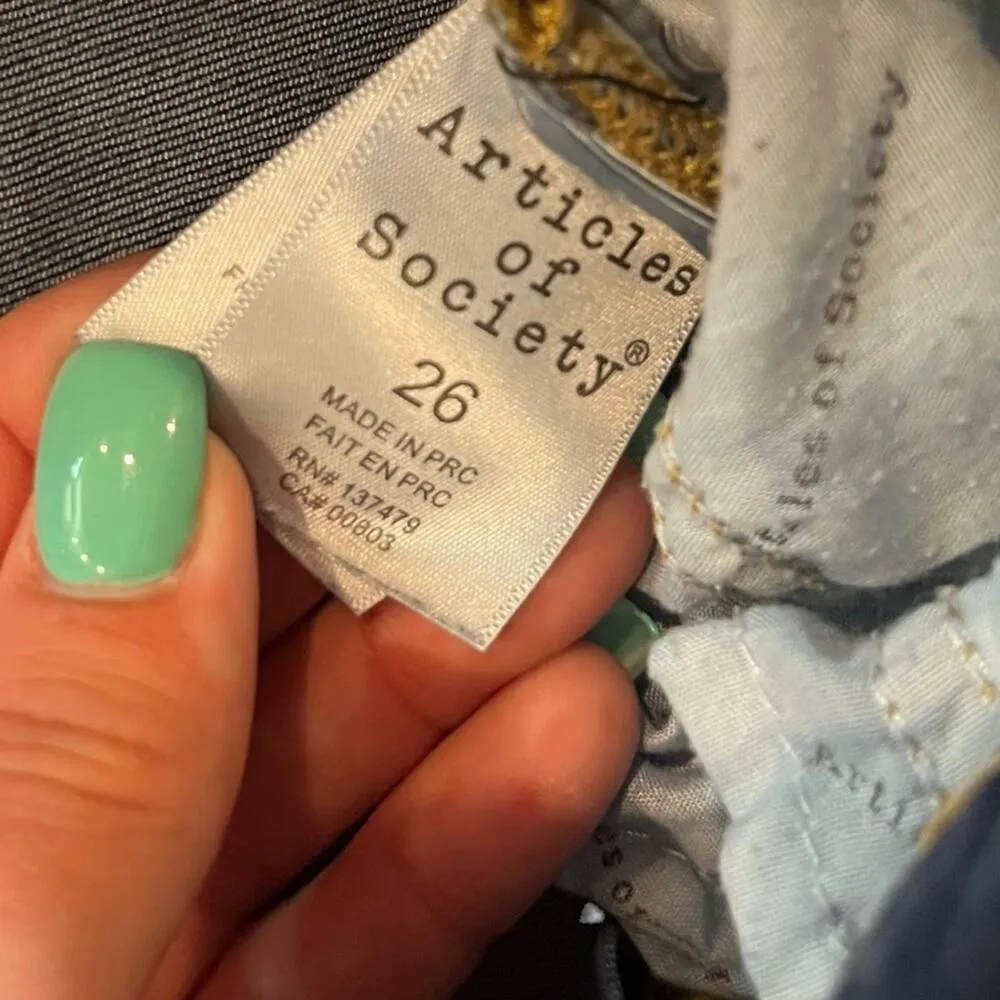 Articles of Society Womens Med-High Rise Jeans Size 26 Distressed Medium Wash - Image 5