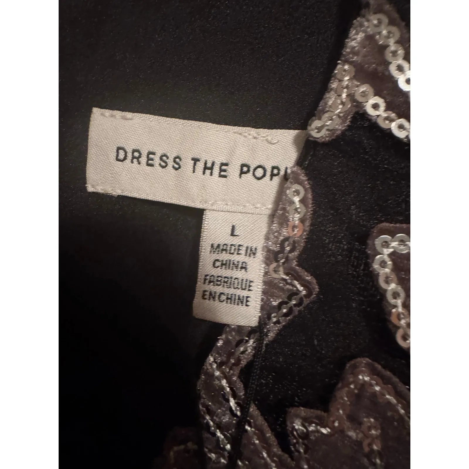 Dress the Population Kelsey Sequin Floral Mini Dress-L (New) - Image 5