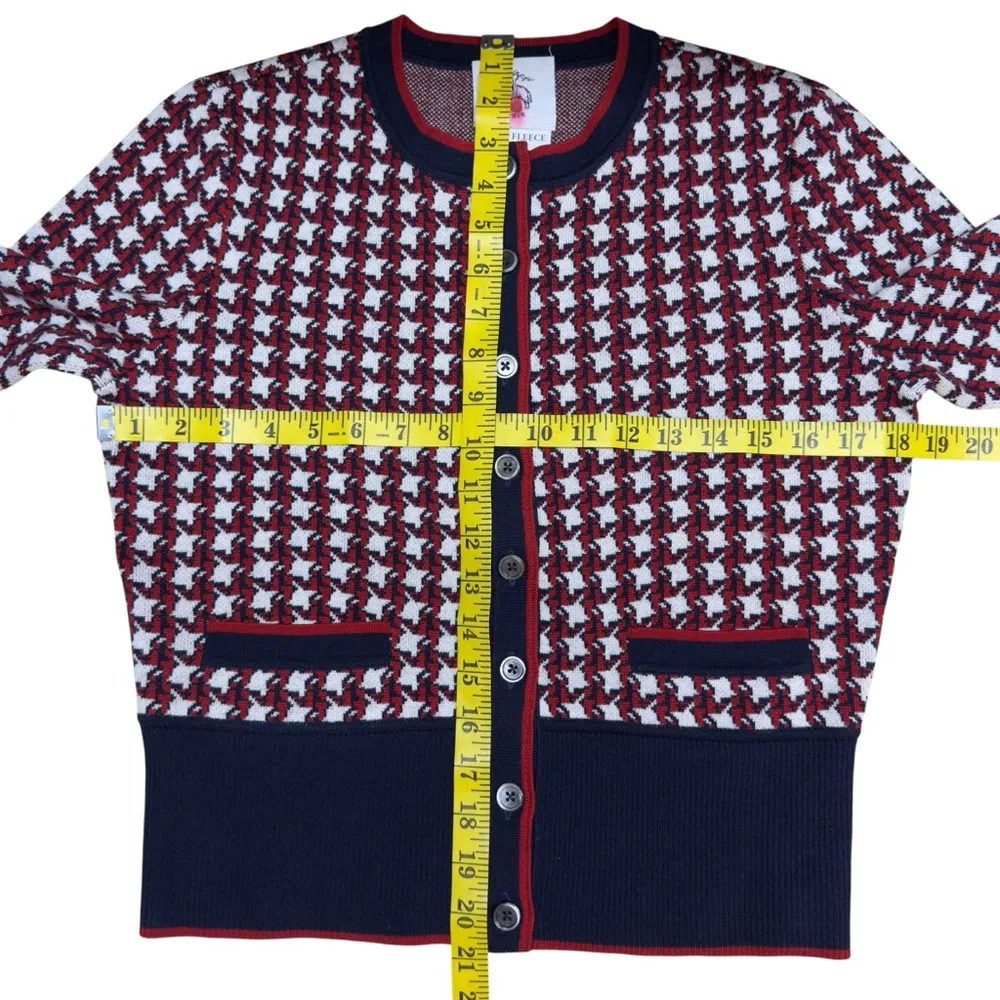 Brooks Brothers Black Fleece Houndstooth Cardigan Thom Browne BB4 Size 10 Blue - Image 14