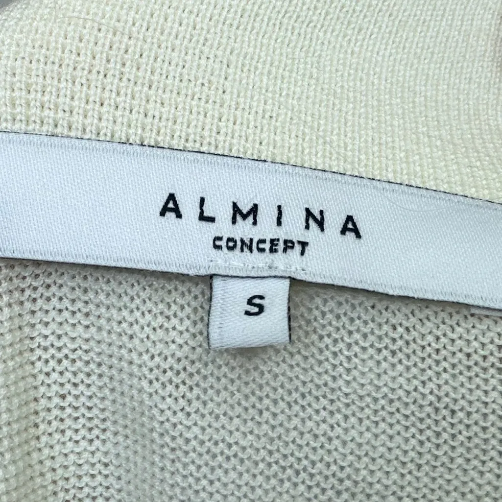 Almina Concept New Spring Knit Polo in Cream - Image 9