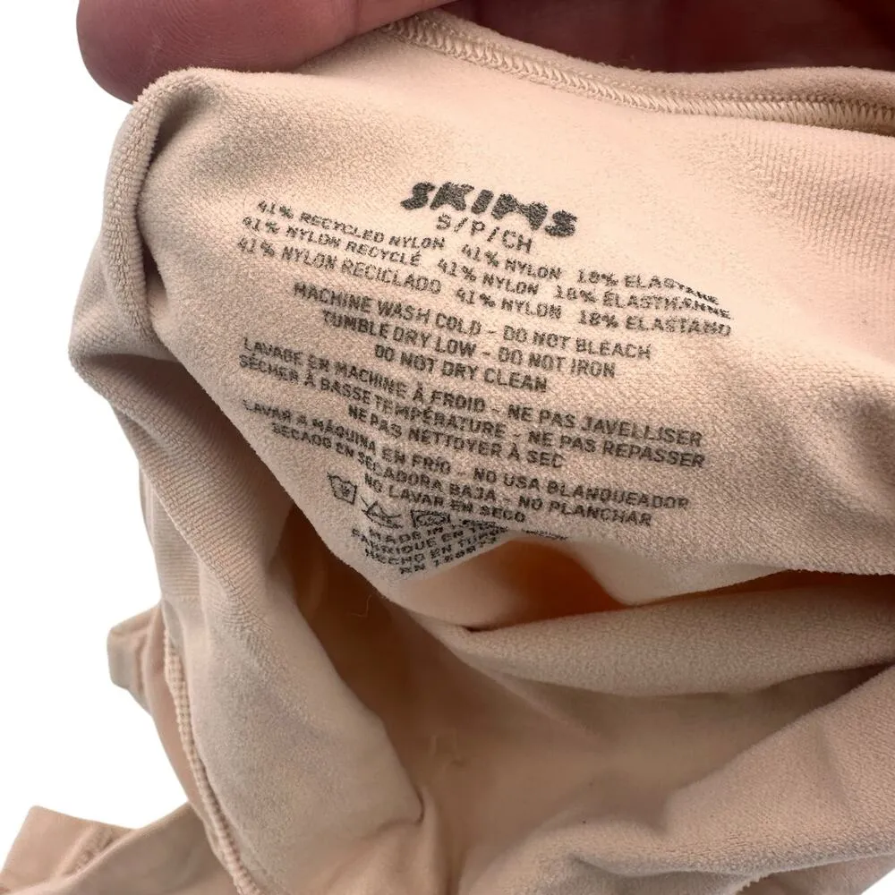 Skims Seamless Sculpting Mid Thigh Bodysuit Cream NWOT Size Small - Image 5