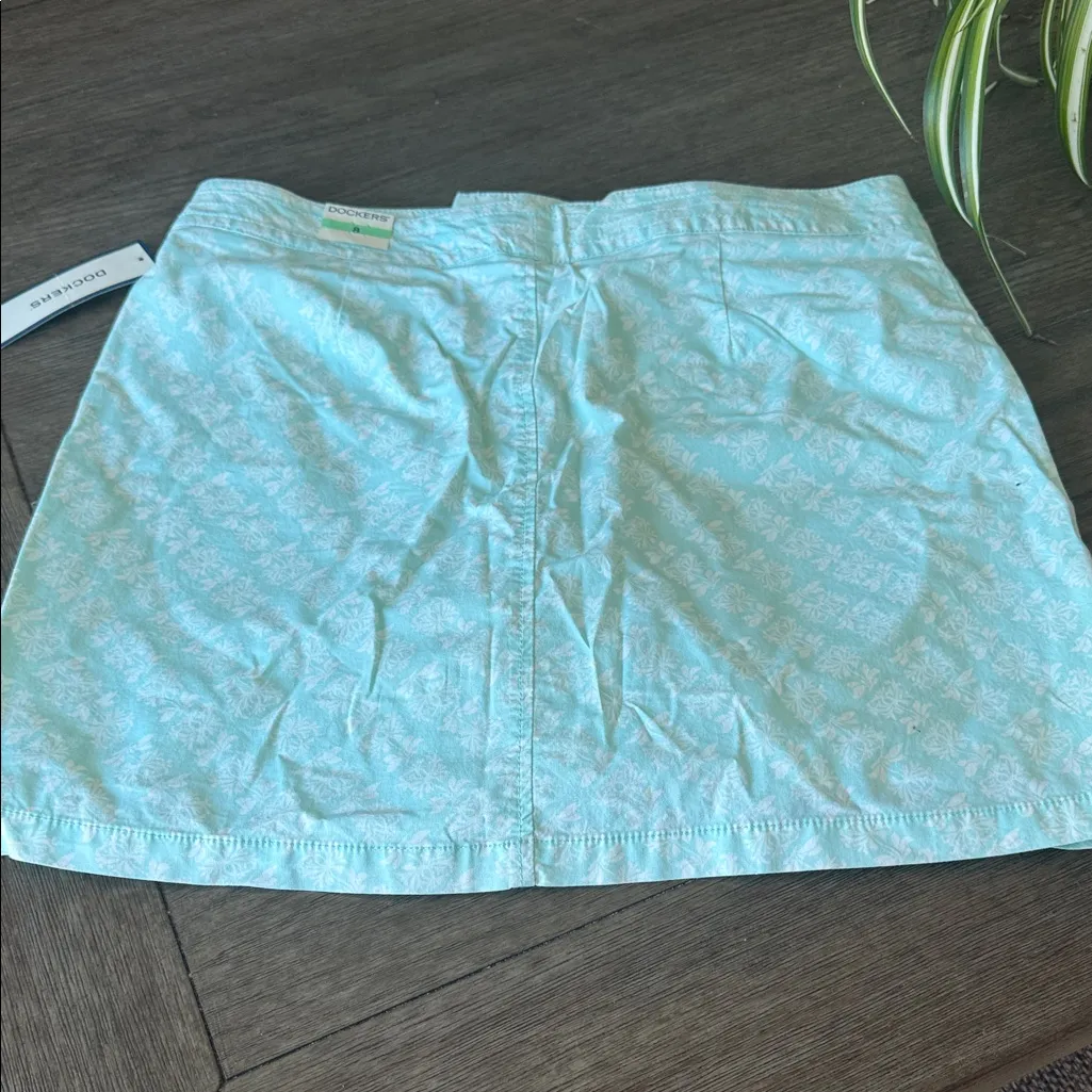 Dockers  Light Blue Patterned Mini Skirt - Image 5