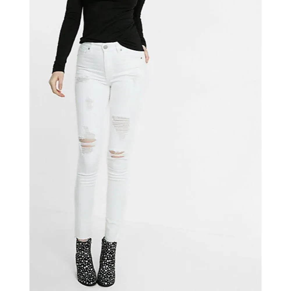 ✨Distressed Black Mid Rise Jean Legging✨ - Image 2