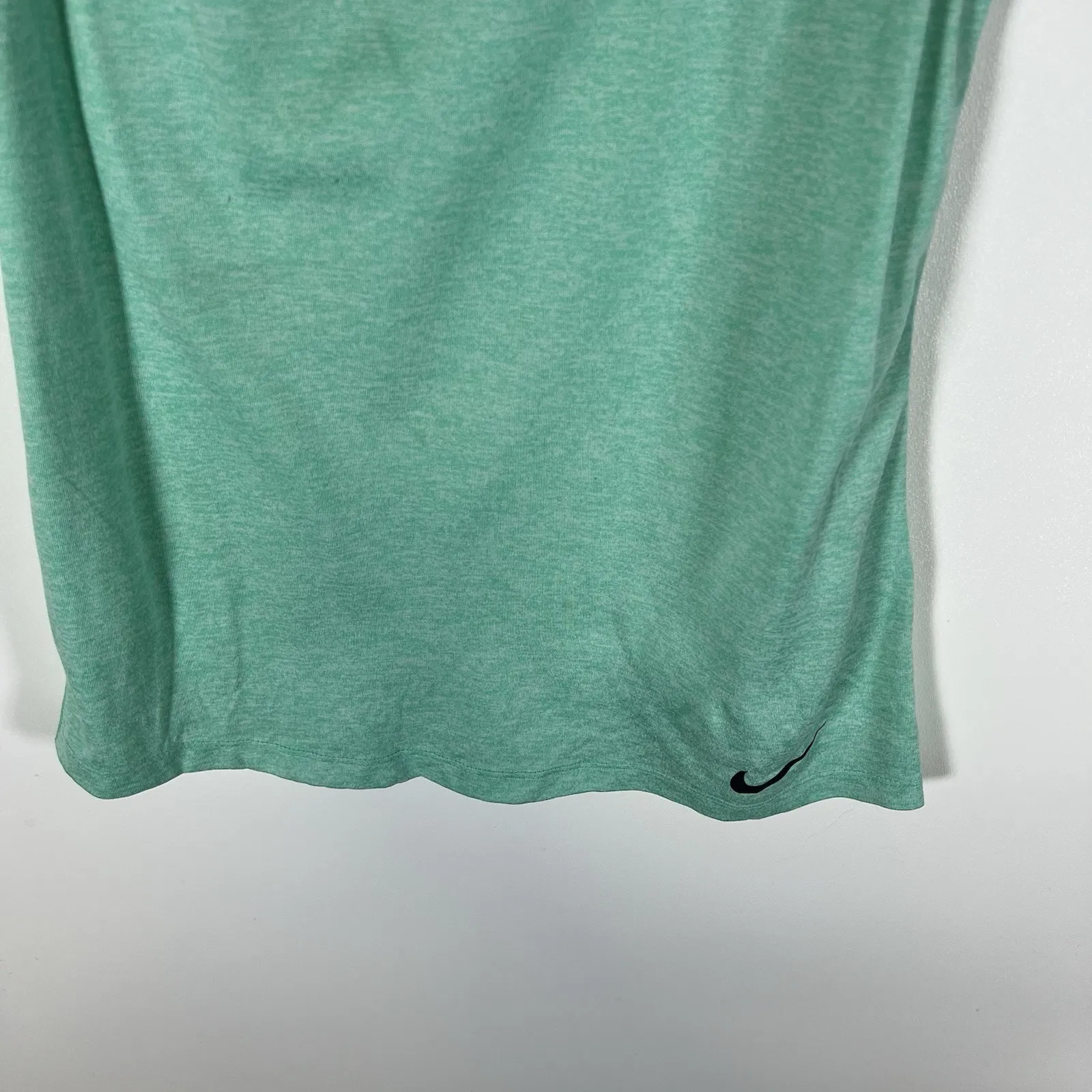 nike women dri fit tank top sleeveless shirt XS workout athletic Green Yoga‎ - Image 3