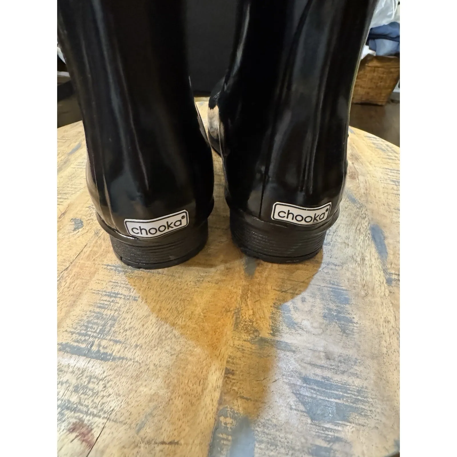 Chooka Women's Polished Mid‎ Rain Boot Black Size 11 - Image 5