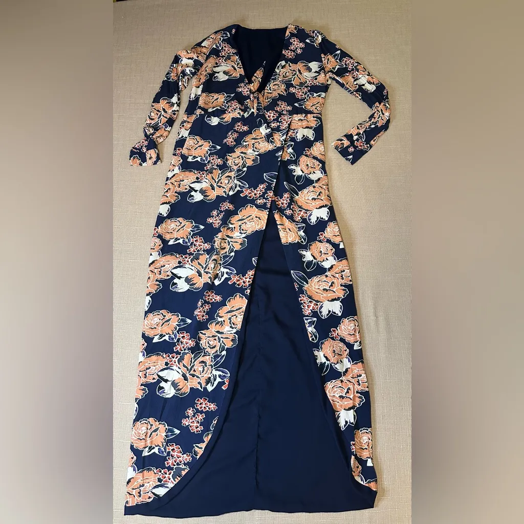 Lovers + Friends My Love Carmel Floral Maxi Dress Tag Missing Estimated LARGE - Image 4