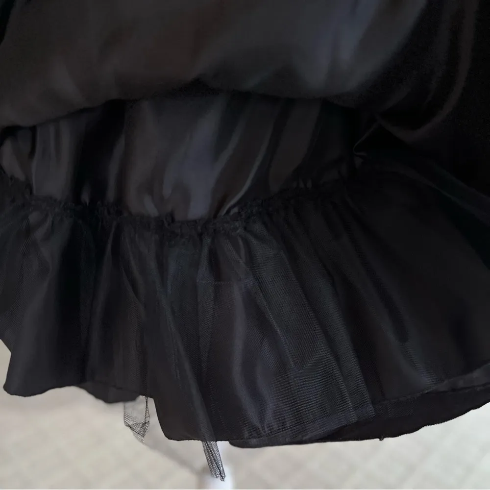 Windsor Dress Black Lace Sequins Tulle Fit & Flare 3/4 (Jrs) Cocktail LBD Prom - Image 8