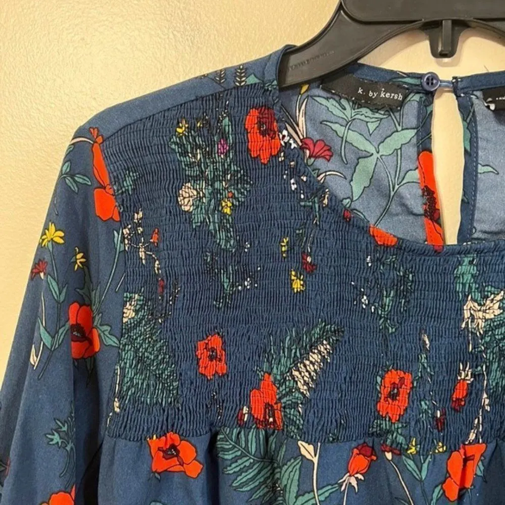 K. by Kersh medium blue floral dress - Image 3