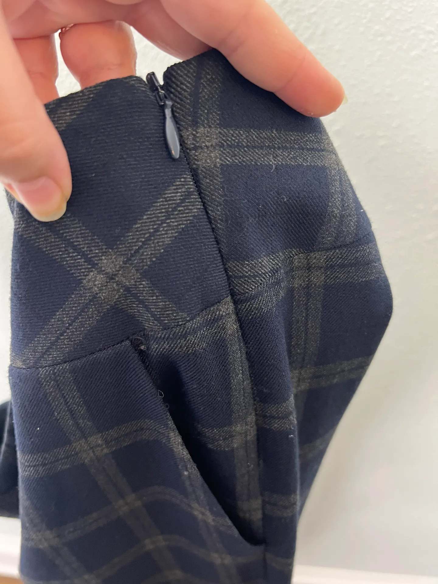 CAbi Navy Plaid Straight Leg Dress Pants - Image 10