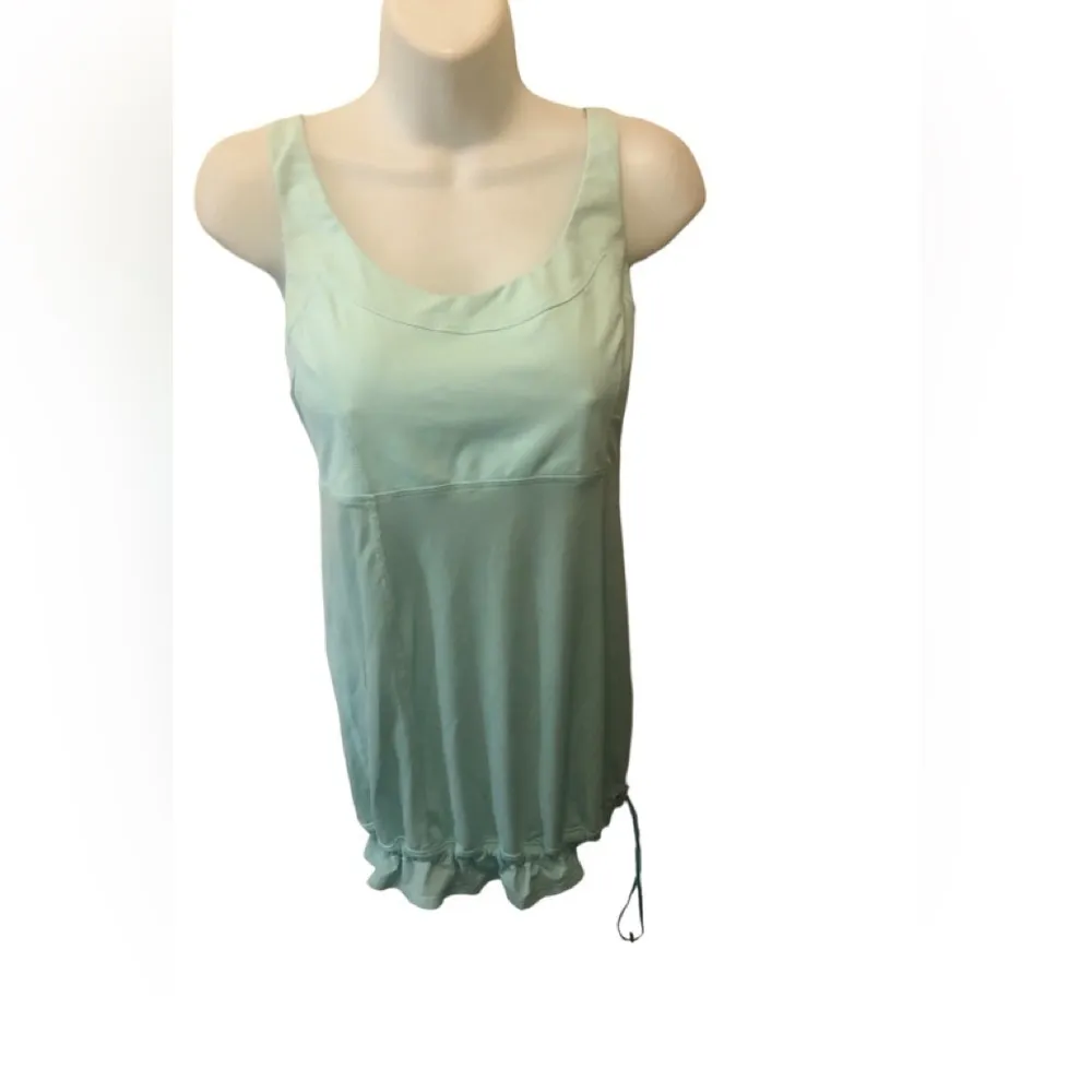 Lululemon Athletica Drawstring Flow Y Tank   Size 8 Mint Green Active Yoga - Image 2
