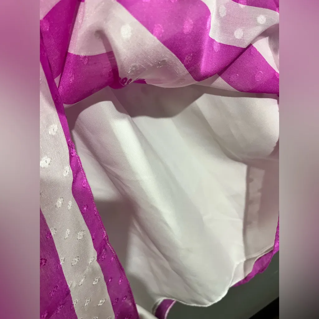 Lilly Pulitzer Danna Pansy Purple Awning Stripe Pretty Swiss Dot
Dress XL - Image 9