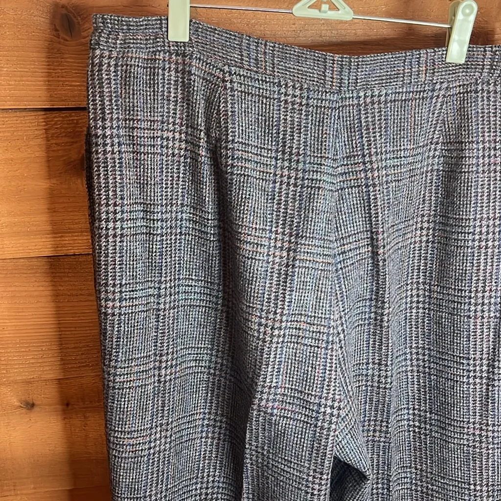 Vintage RARE LL Bean Gray Plaid Wool Lined Trouser Straight Leg High Rise Maine Size undefined - Image 9