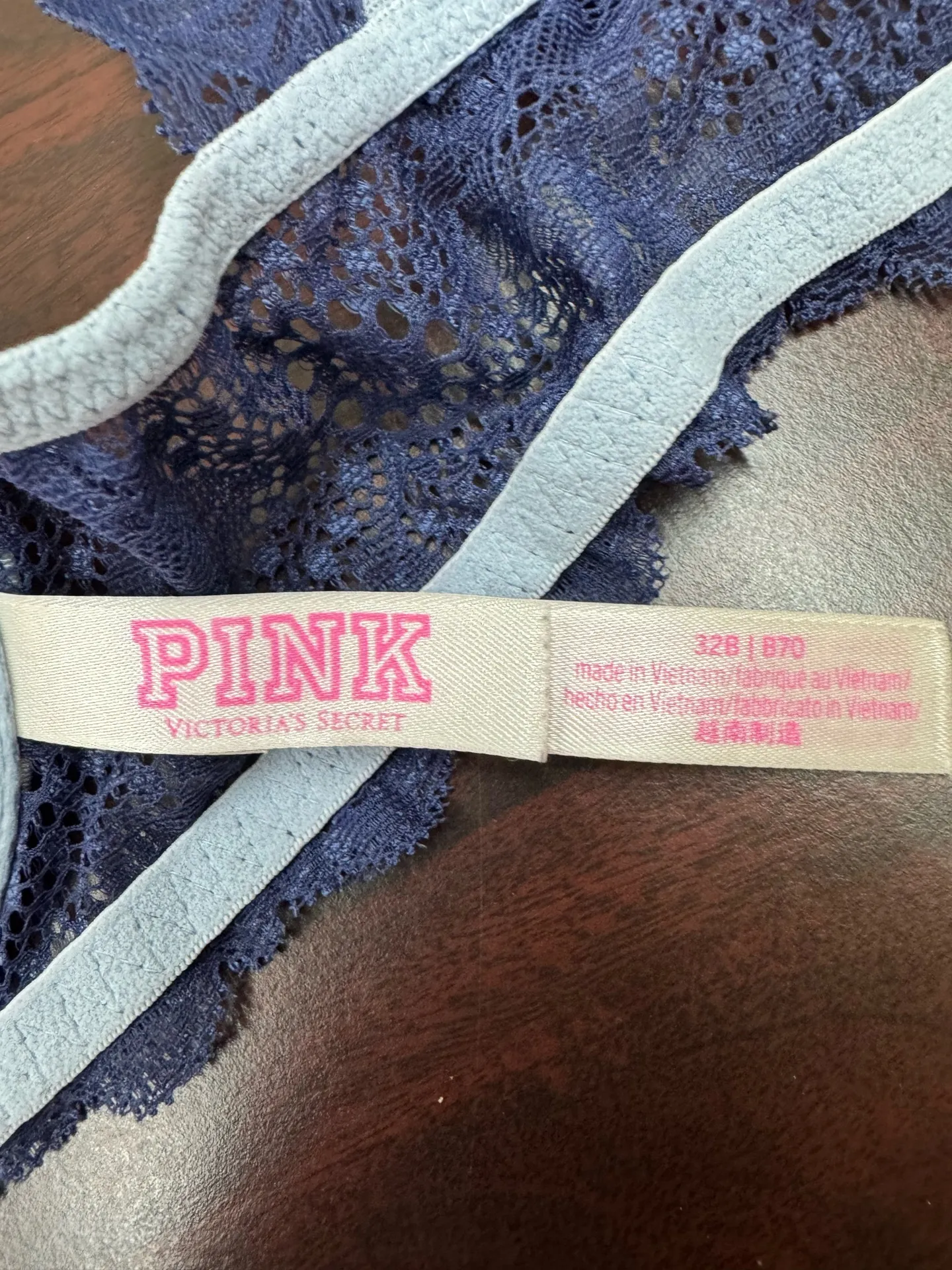 PINK Victoria’s Secret Front Closure High Neck Date Push Up Bra Size 32B - Image 4