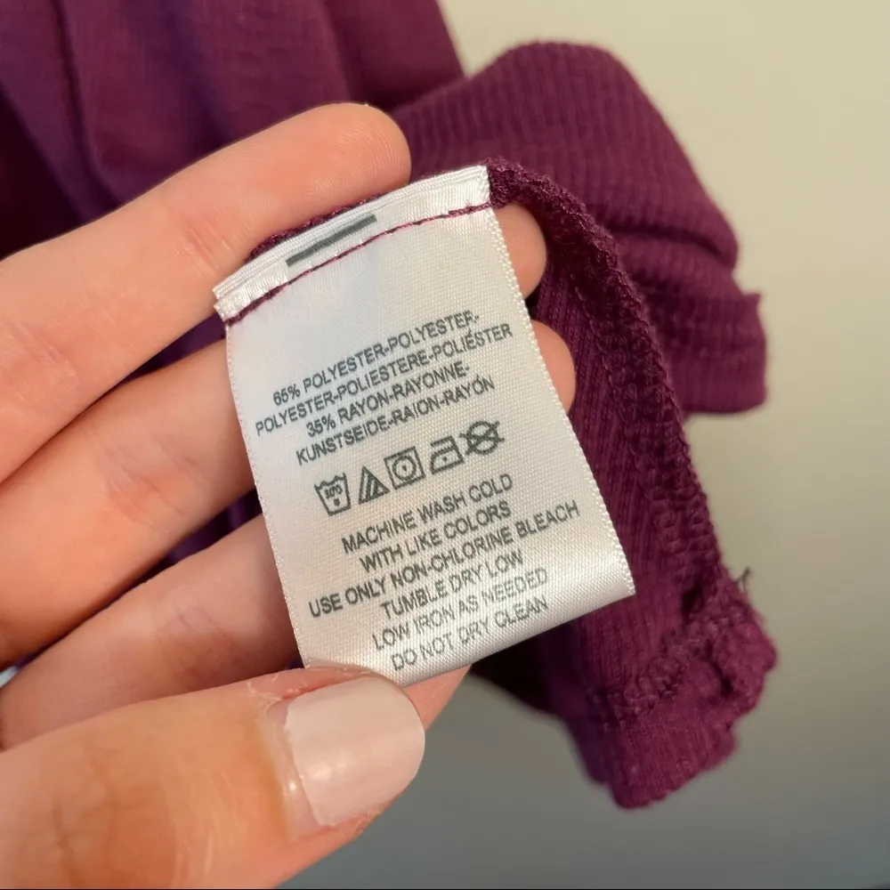 Free People Purple Ribbed Knit Minidress Sleeveless Summer Dress - Image 5