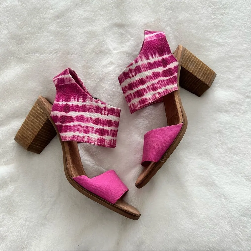 TOMS Majorca Cutout Sandal Fuscia Rose Women’s Size 12 - Image 2