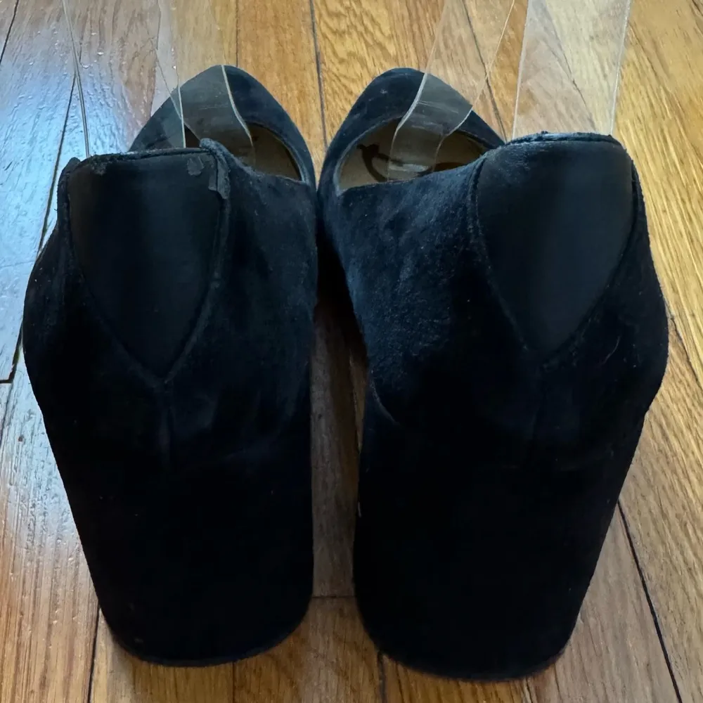 Sam Edelman Kassidy Black suede pump Heels, size 8.5 block heel pointy toe - Image 7