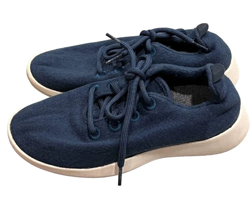 Women’s Blue Allbirds Wool Runners Running Shoes Sneakers - Image 2