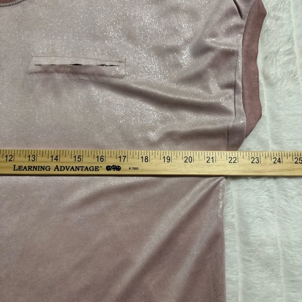 Made in Italy Pink Shimmer Top Size M - Image 7