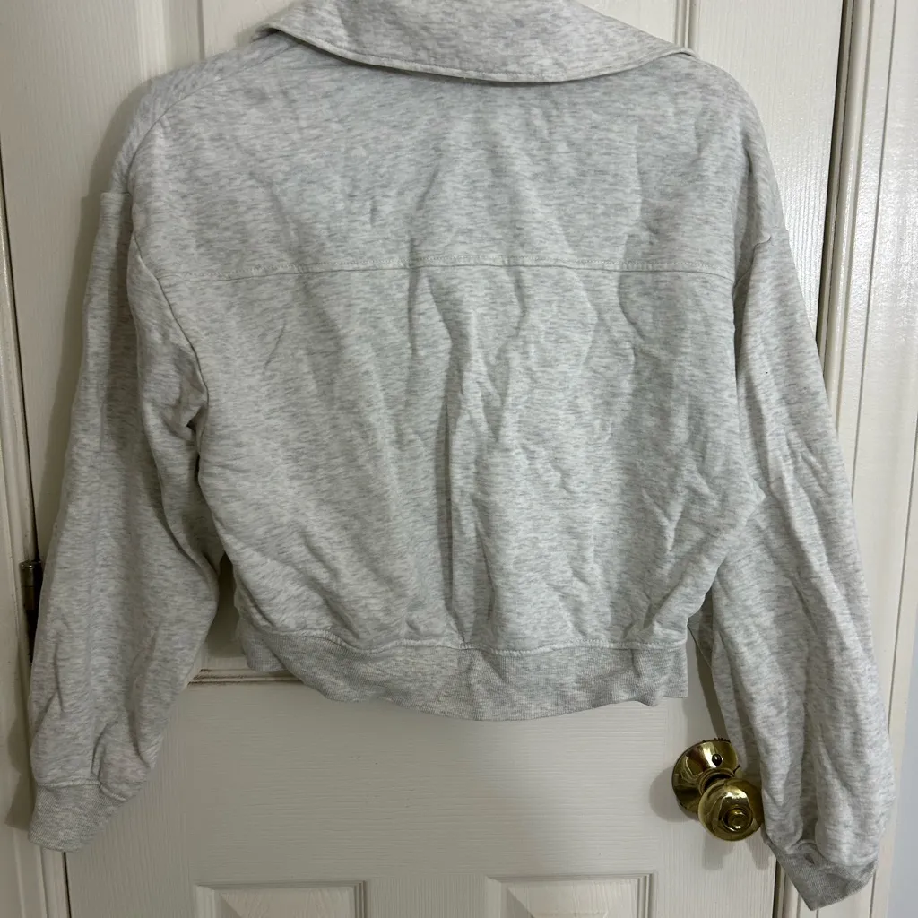 H&M Grey Quarter zip Pullover - Image 2