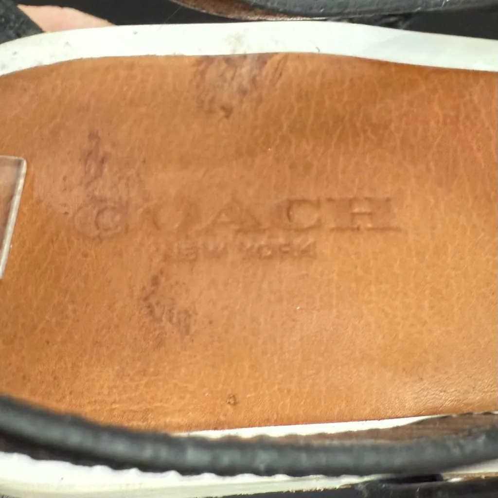 Authentic COACH Nillie  Black Leather Gladiator Sandals Flats Women’s Size 8B - Image 13