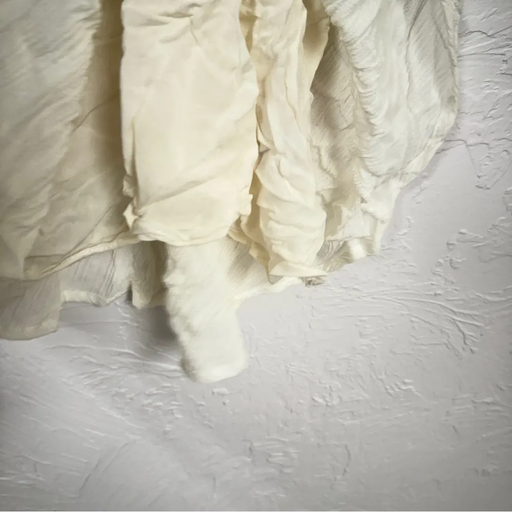 Free People White Mini Dress Womens XS Cottage Core Festival Sleeveless Beachy - Image 4