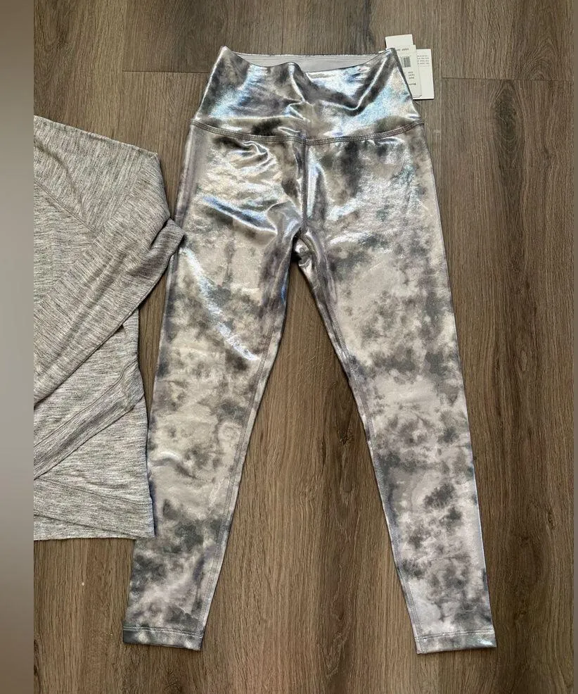 Yoga workout sweatshirt and leggings XS Gray - Image 2