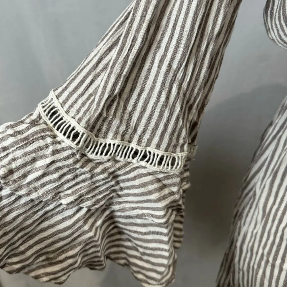 gray and white swim beach coverup or mini dress size small - Image 6