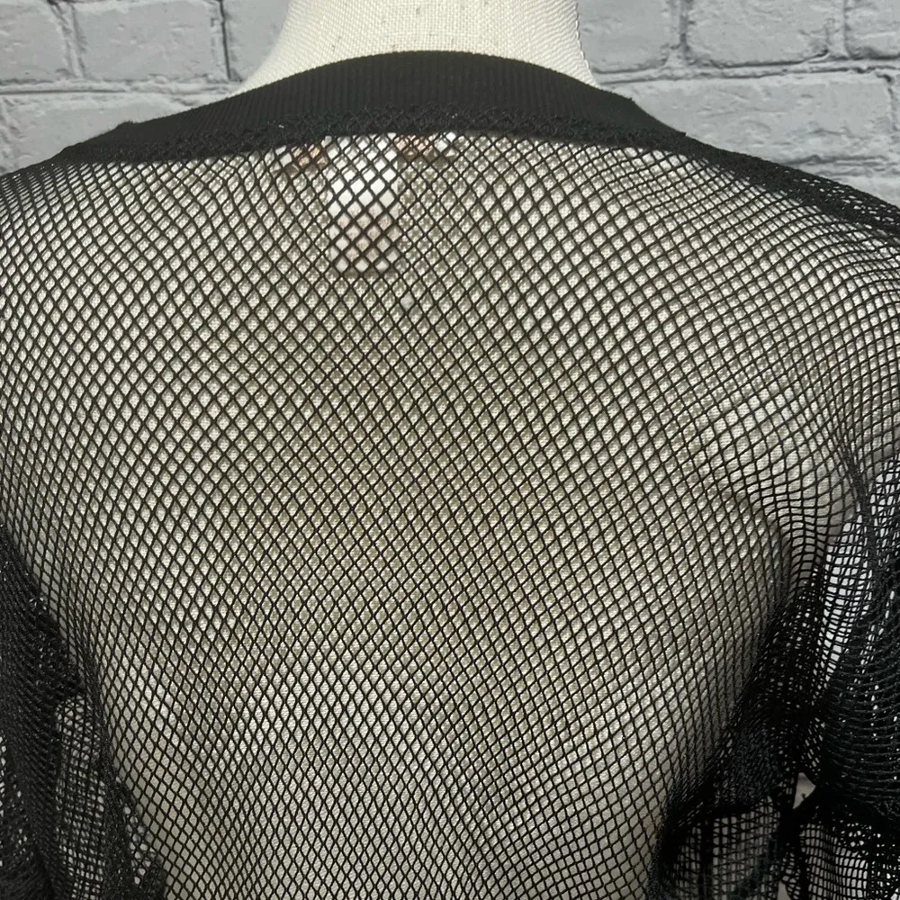 Forever 21 black mesh top medium - Image 3