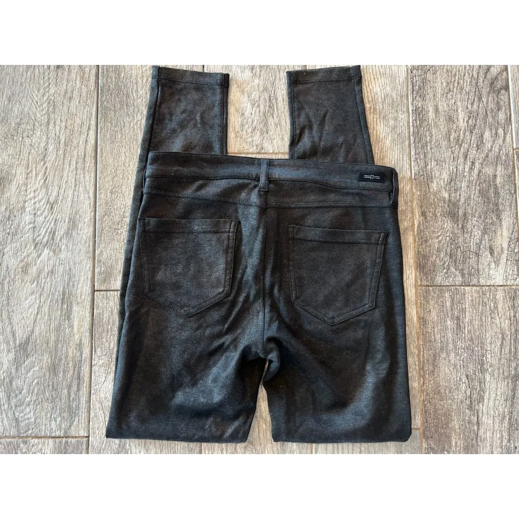 Liverpool Jeans Black Coated Knit‎ Pants Womens size 6 XM2015NX Stretch Womens - Image 3
