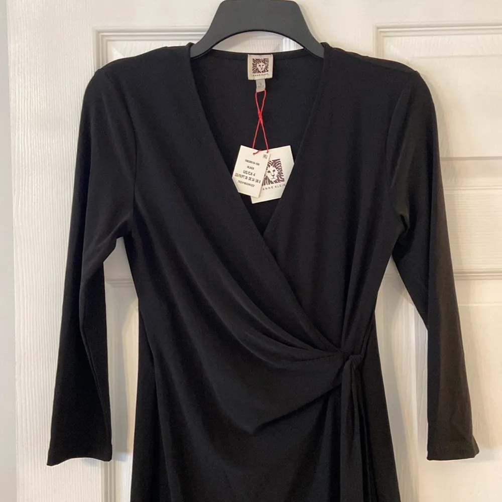 Ann Klein Dress size 4 brand new color black length 36” bust 30” - Image 2