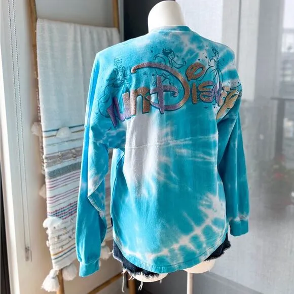 Walt Disney Spirit Jersey Princess 2022 Blue Tie Dye Long Sleeve Pullover Tee S - Image 2