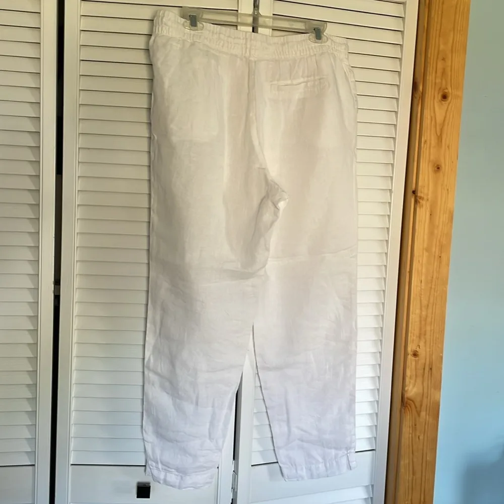 White  linen pants - Image 2