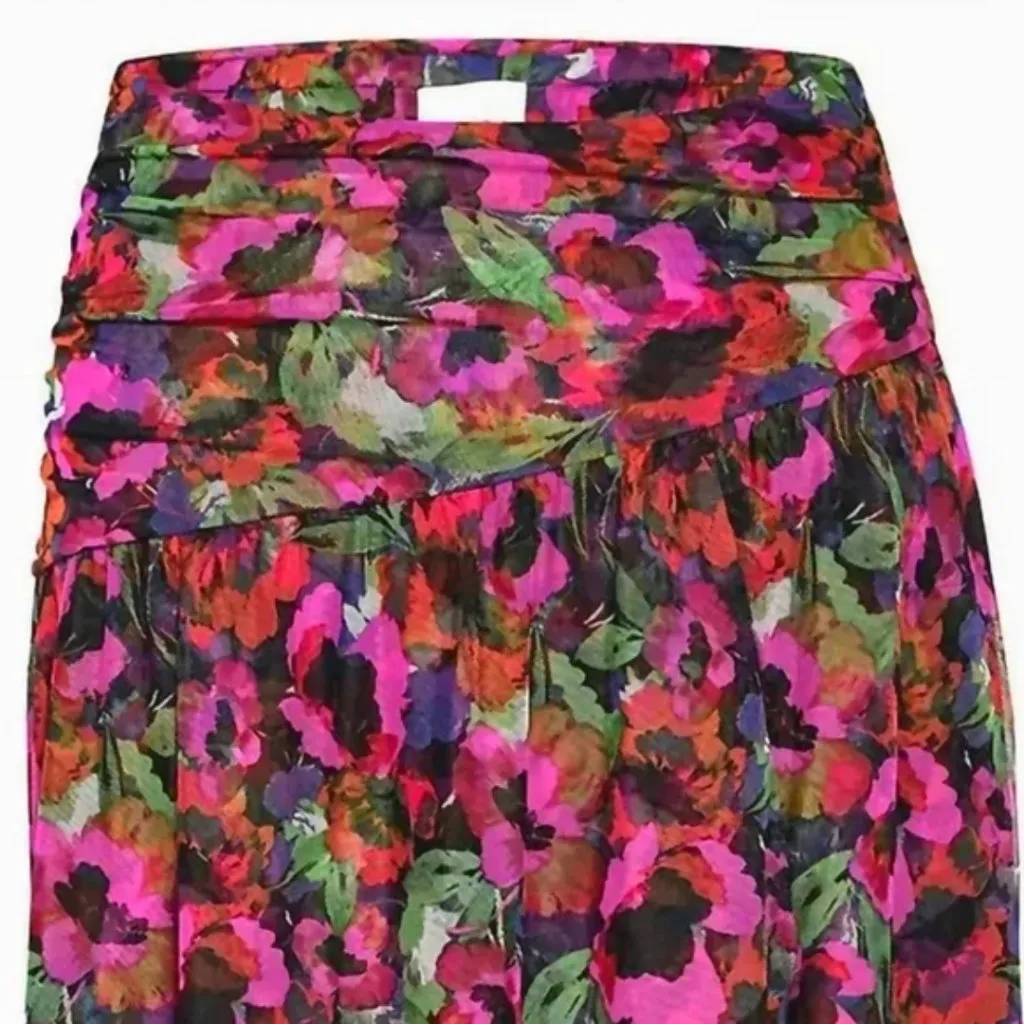 NWT MISA Los Angeles “Dania” Asymmetrical Floral Wrap Skirt Size Small - Image 7