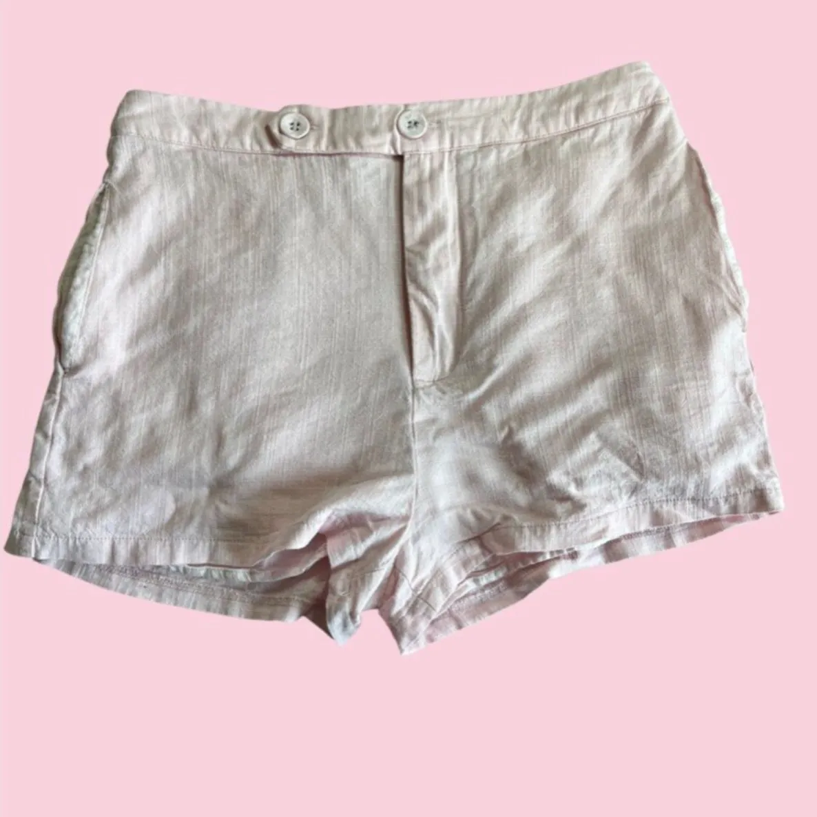 Women’s Princess Polly Pastel Pink  Linen Blend  Shorts Size US 4 - Image 2