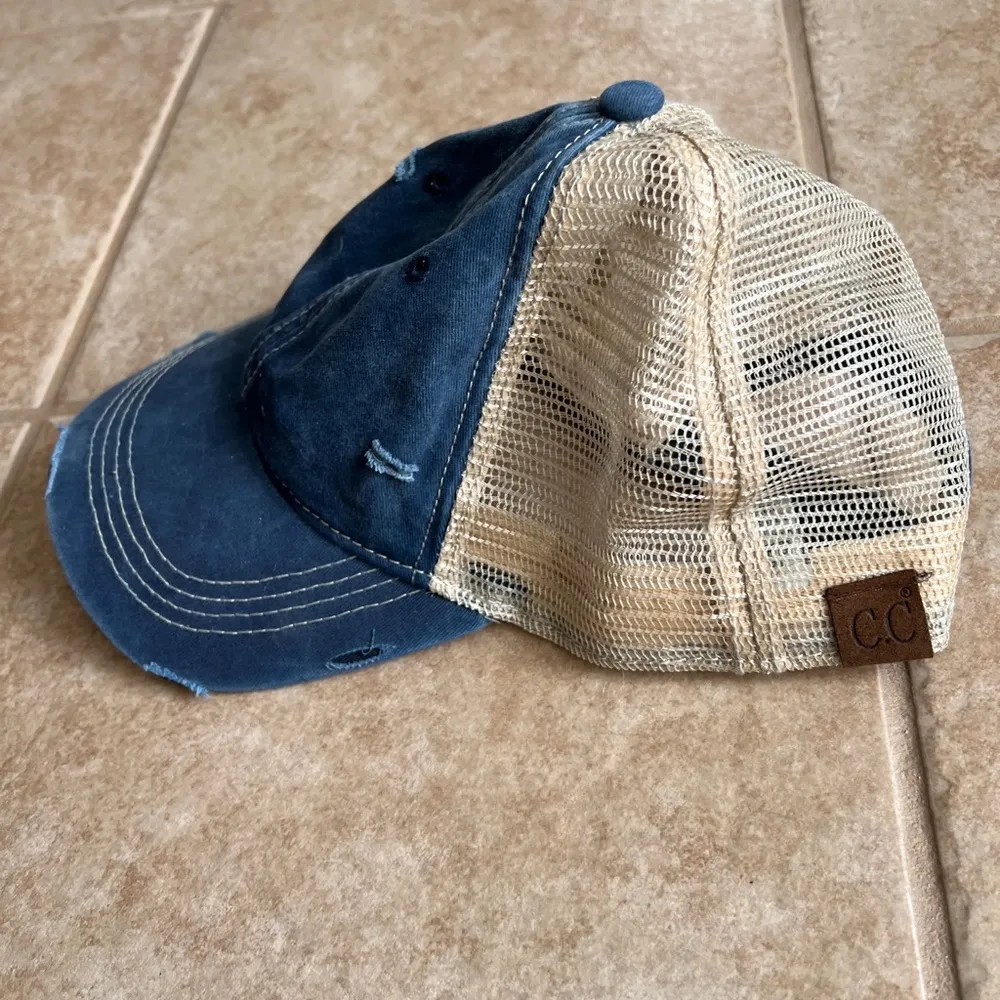 CC Women’s Everyday Distressed Summer Trucker-Style Baseball Cap - Image 4