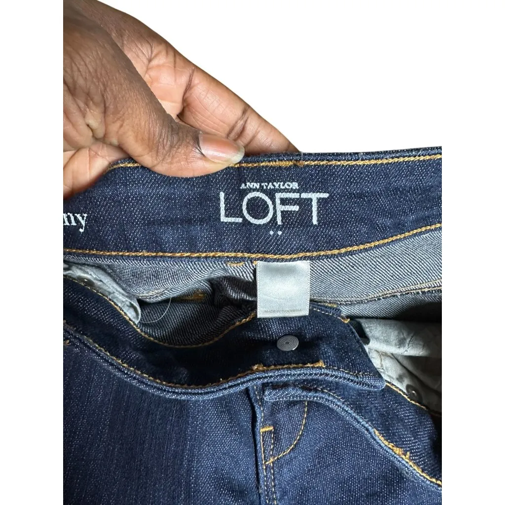 Ann Taylor LOFT Modern Skinny Jeans Women’s 8P Petite Dark Wash Stretch Denim - Image 3