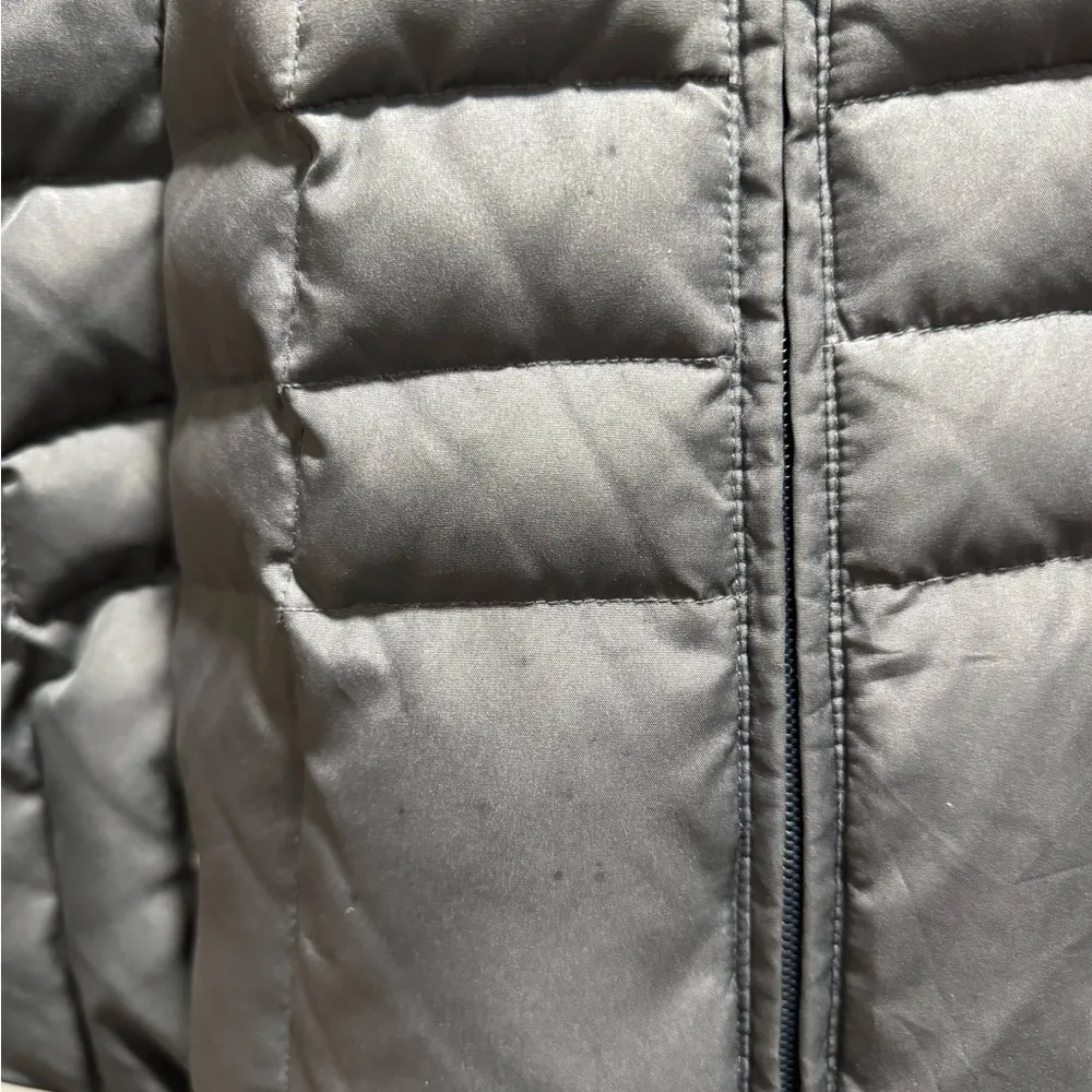 Women's Calvin Klein Black Puffer Down Jacket Full Zip Hooded Quilted Sz L - Image 11