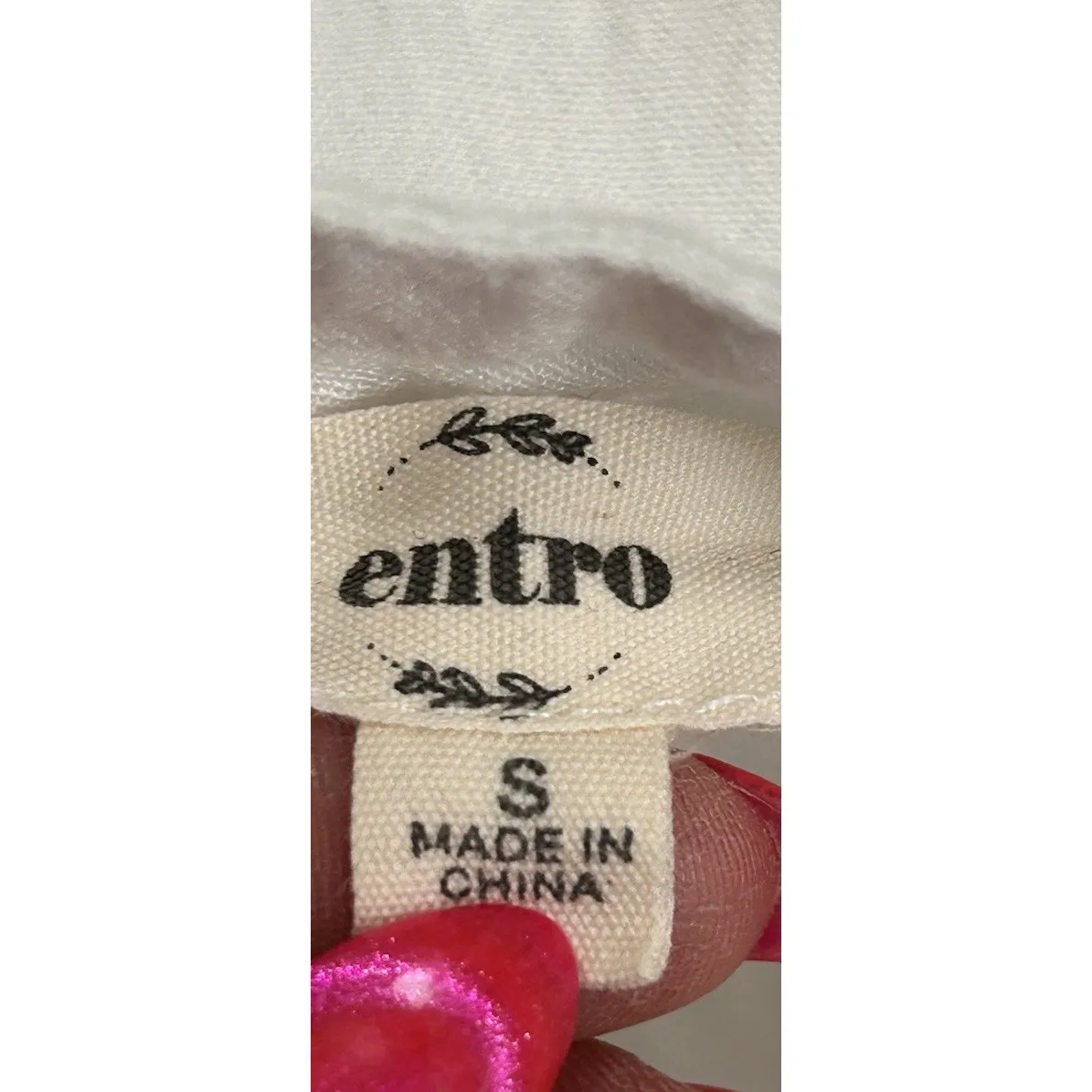 Entro Tiered & Lined White Babydoll Dress with Pockets and Flutter‎ Sleeves S - Image 5