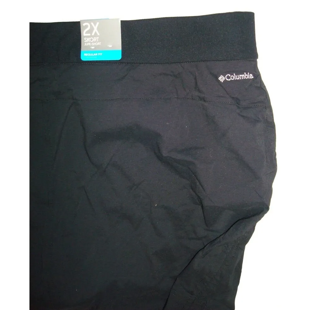 Womens New 2X NWT Columbia Run Camp Hike Skort Skirt Black Shorts Pockets UPF 50 - Image 7