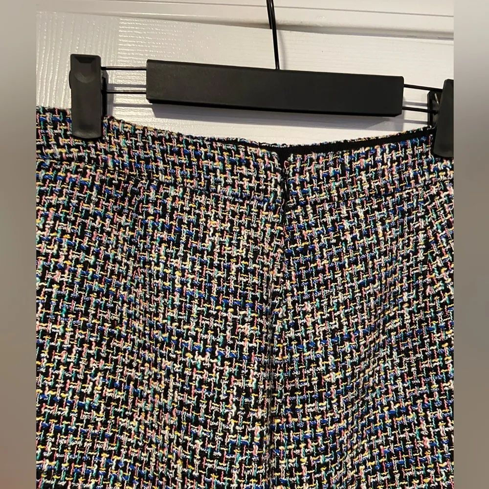 J. Crew Size 6 No. 2 Pencil Skirt in Black Metallic Tweed Rainbow Gold Lined - Image 7