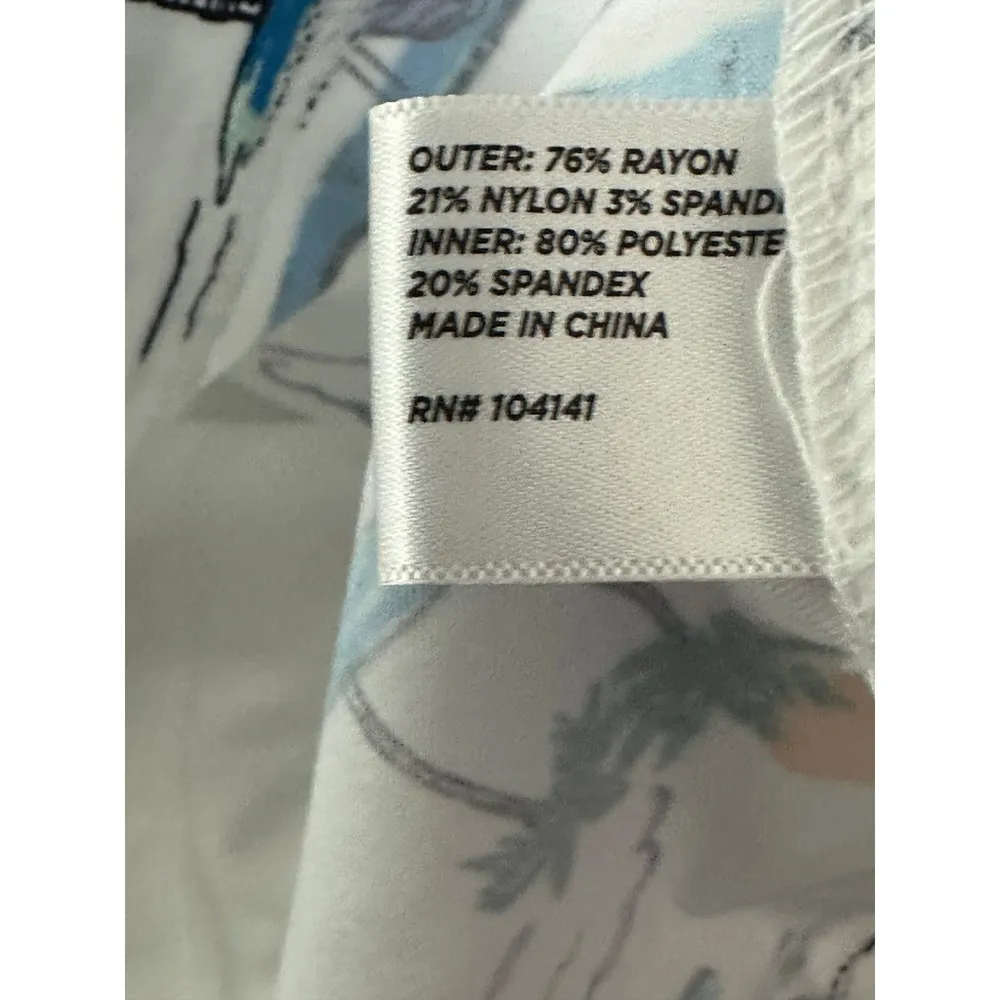 Lady Hagen Skirt Women XXL NWT White Blue Island Multi 17" Tummy Control Skort - Image 8