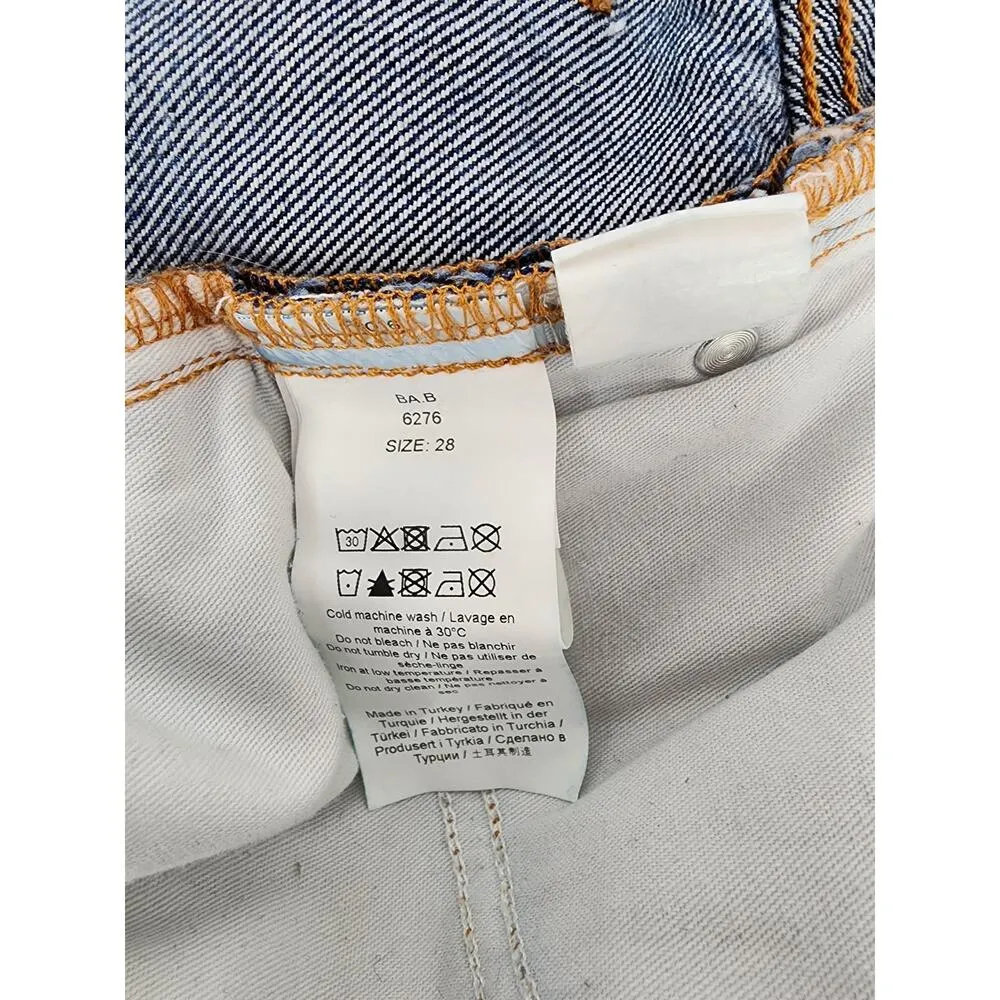 Ganni Dark Indigo Heavy Denim Straight Leg Jeans Women's Size 28 - Image 9