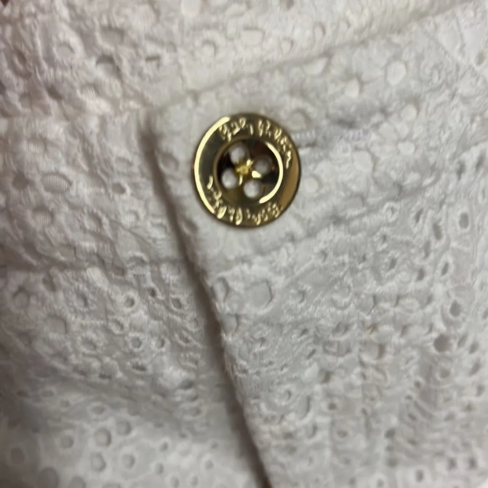 Lilly Pulitzer Adie Pop the Bubbly Eyelet Cotton Short Resort White - Image 7