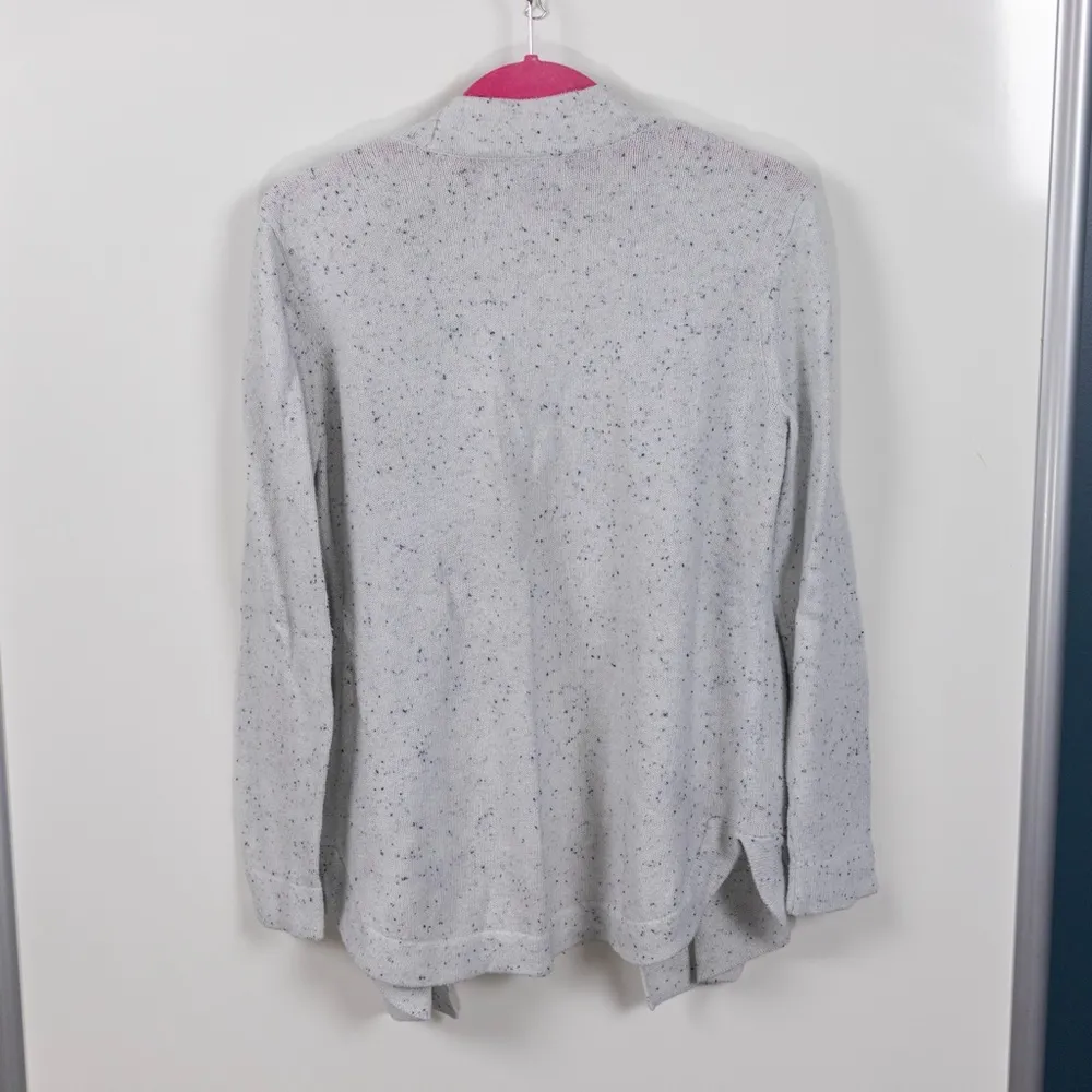 Karen Scott Marled Curved Hem Cardigan - Image 2