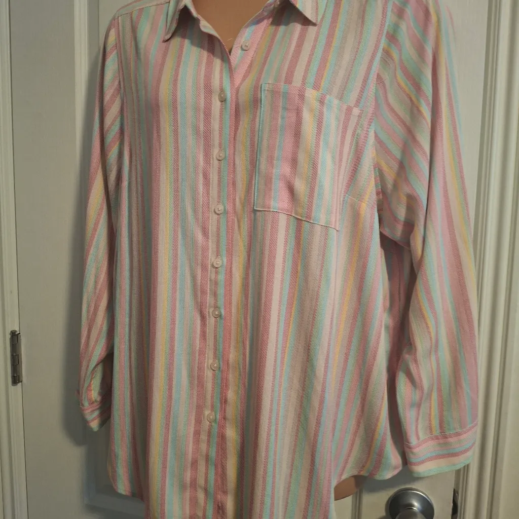 Torrid Sz 3 Striped Button-Up Shirt - Image 4