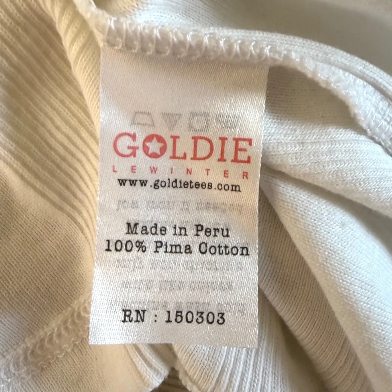 GOLDIE LEWINTER Pima Cotton Ribbed Knit Midi Dress White Short Sleeve Size S - Image 8