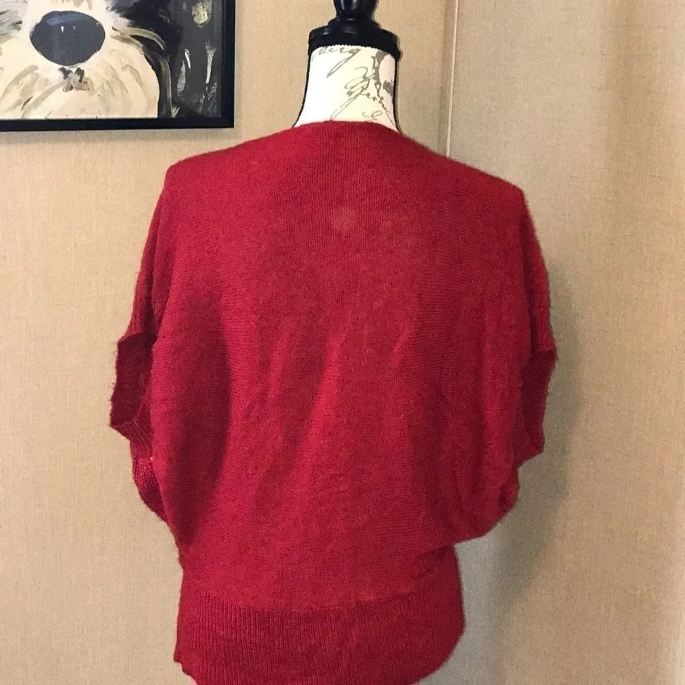 New Directions Weekend Glitter Knit Large Red - Image 5